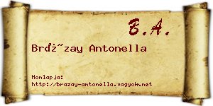Brázay Antonella névjegykártya